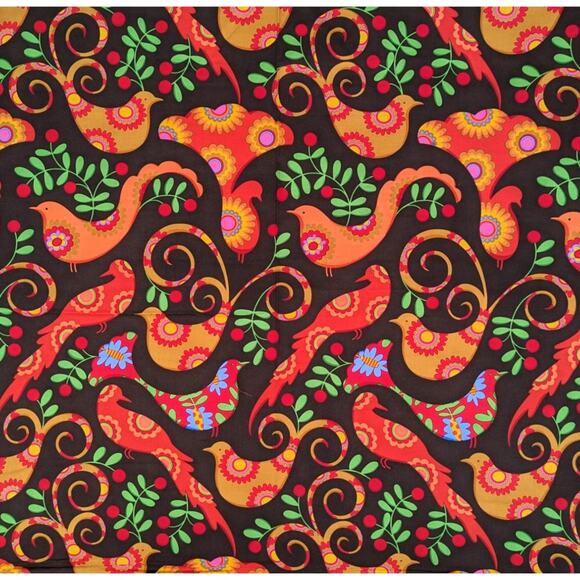 3 Yds "Pretty Bird" Spice Pillow & Maxfield Michael Miller Fabrics Vintage 2010 - Picture 6 of 9